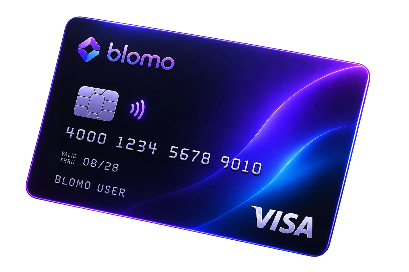 Blomo virtual Visa or Mastercard card